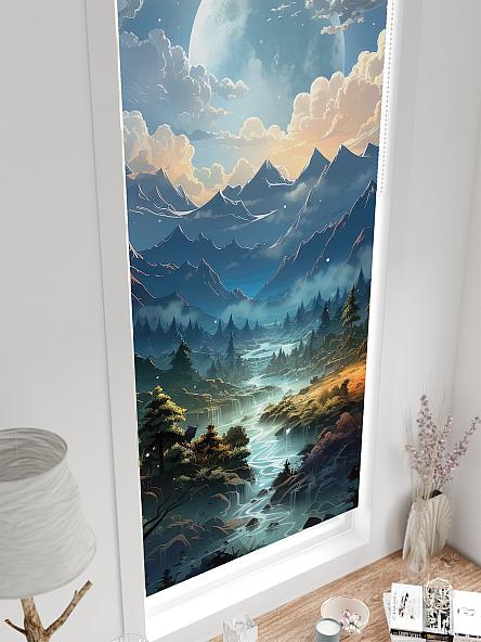 Рулонная штора для кухни для детской Легроса - 558 - ширина 68 см - фото 4