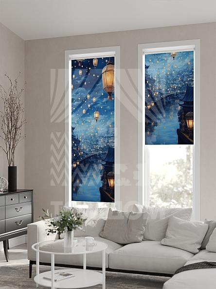 Рулонная штора для кухни для детской Лимкис - 554 - ширина 52 см - фото 2