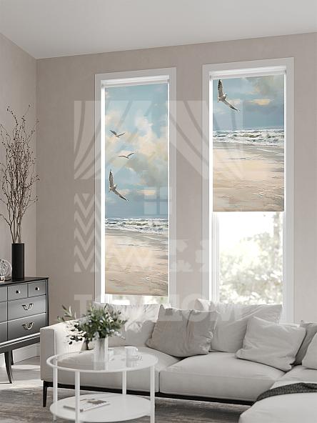 Рулонная штора для кухни для детской Лимкис - 568 - ширина 52 см - фото 2