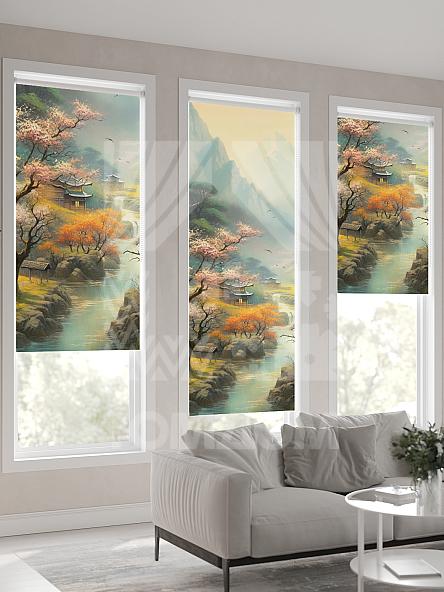 Рулонная штора для кухни для детской Ронлирт - 551 - ширина 57 см - фото 4