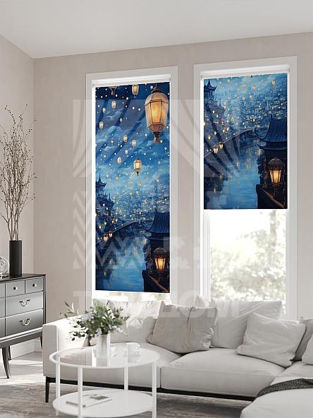 Рулонная штора для кухни для детской Ронлирт - 554 - ширина 57 см - фото 2