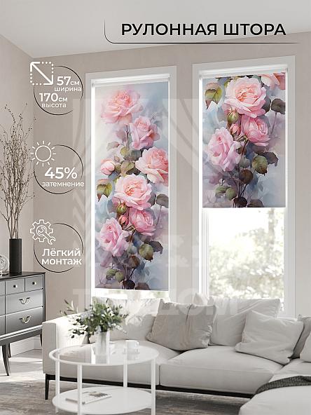 Рулонная штора для кухни для детской Ронлирт - 555 - ширина 57 см