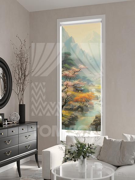 Рулонная штора для кухни для детской Лирикас - 551 - ширина 68 см - фото 6