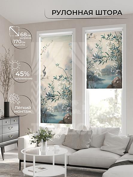 Рулонная штора для кухни для детской Лирикас - 553 - ширина 68 см