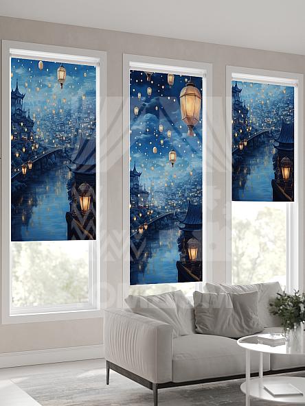 Рулонная штора для кухни для детской Лирикас - 554 - ширина 68 см - фото 4