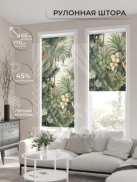 Рулонная штора для кухни для детской Лирикас - 559 - ширина 68 см