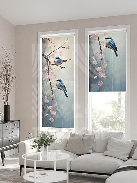 Рулонная штора для кухни для детской Лирикас - 563 - ширина 68 см - фото 2