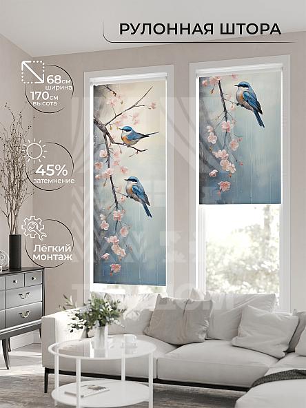 Рулонная штора для кухни для детской Лирикас - 563 - ширина 68 см