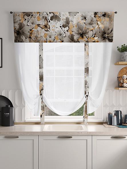 Тюль портьеры для кухни Фолтрис - 140 - фото 4