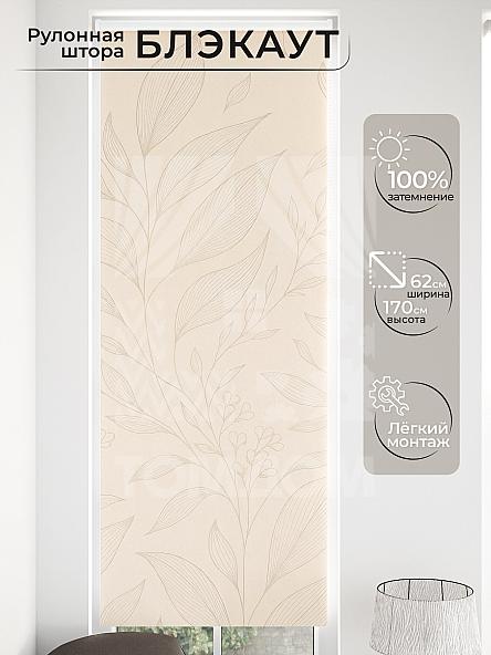 Рулонная штора для кухни для детской Малинет - 03 - ширина 62 см