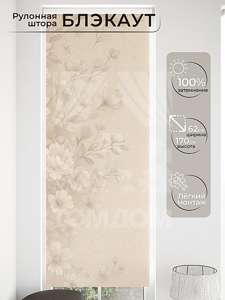 Рулонная штора для кухни для детской Малинет - 10 - ширина 62 см