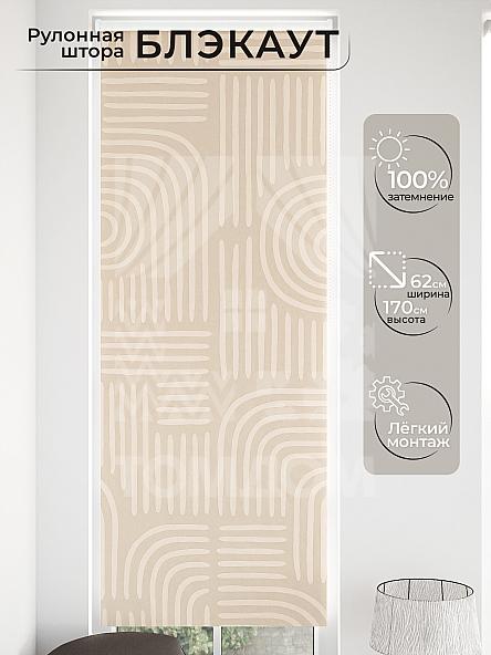 Рулонная штора для кухни для детской Малинет - 38 - ширина 62 см