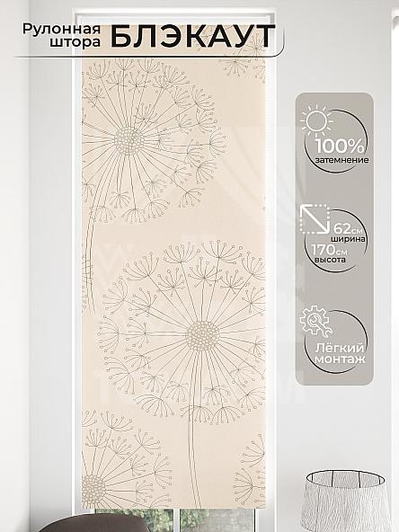 Рулонная штора для кухни для детской Малинет - 44 - ширина 62 см