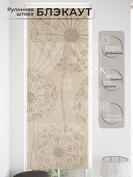 Рулонная штора для кухни для детской Малинет - 45 - ширина 62 см