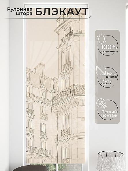 Рулонная штора для кухни для детской Малинет - 48 - ширина 62 см