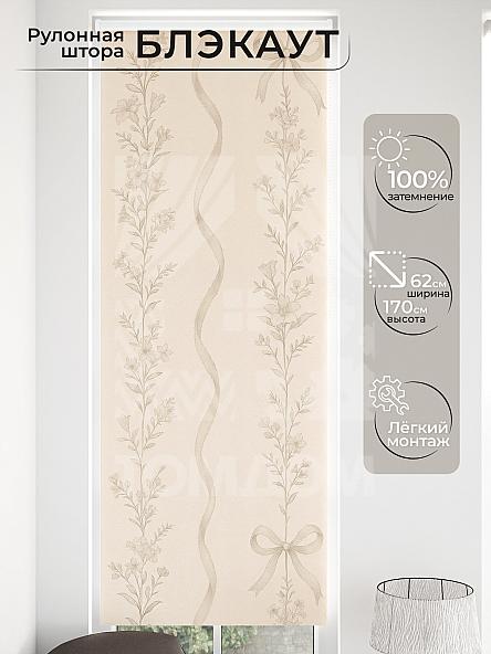 Рулонная штора для кухни для детской Малинет - 53 - ширина 62 см