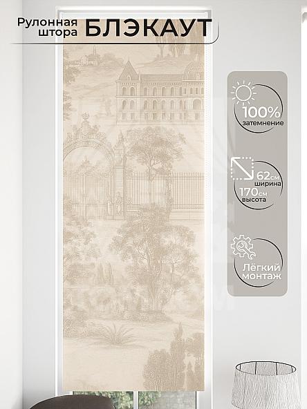 Рулонная штора для кухни для детской Малинет - 66 - ширина 62 см