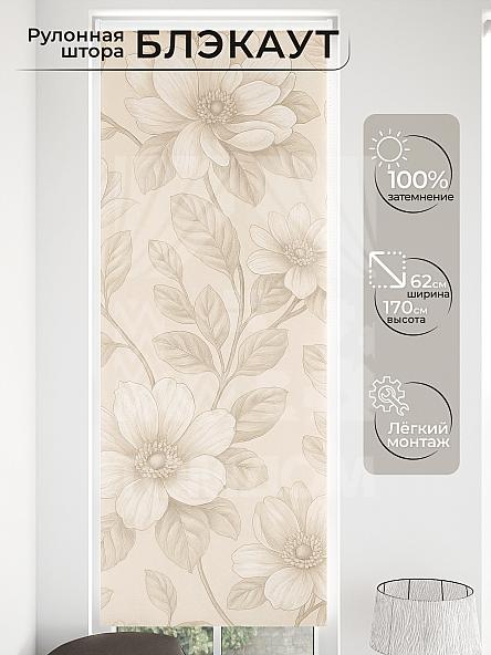 Рулонная штора для кухни для детской Малинет - 67 - ширина 62 см