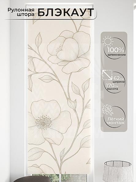 Рулонная штора для кухни для детской Малинет - 69 - ширина 62 см