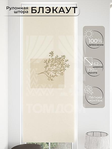 Рулонная штора для кухни для детской Малинет - 75 - ширина 62 см