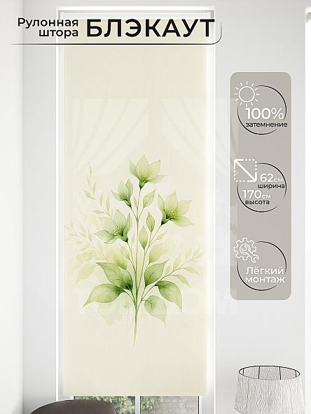 Рулонная штора для кухни для детской Малинет - 76 - ширина 62 см