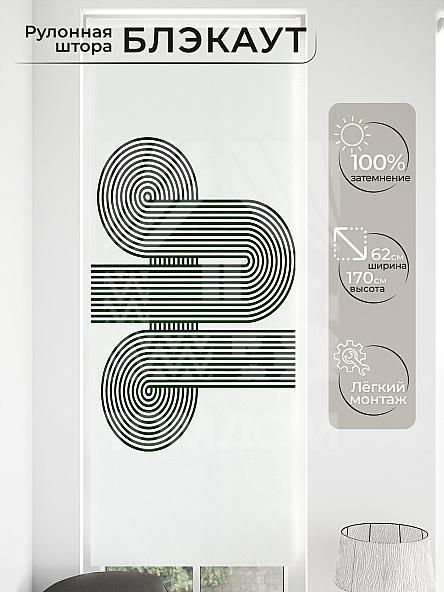 Рулонная штора для кухни для детской Малинет - 77 - ширина 62 см