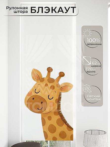 Рулонная штора для кухни для детской Малинет - 86 - ширина 62 см