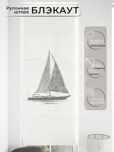 Рулонная штора для кухни для детской Малинет - 96 - ширина 62 см