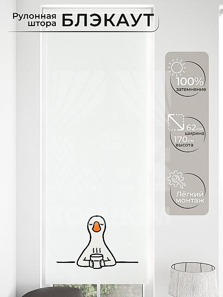 Рулонная штора для кухни для детской Малинет - 98 - ширина 62 см