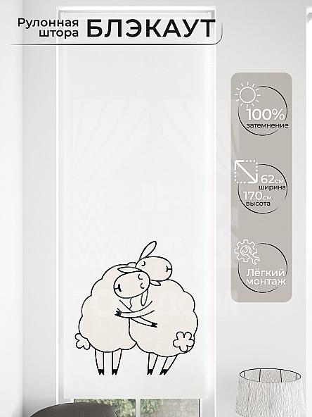 Рулонная штора для кухни для детской Малинет - 101 - ширина 62 см