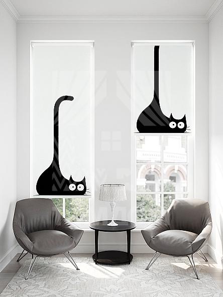 Рулонная штора для кухни для детской Малинет - 102 - ширина 62 см - фото 2