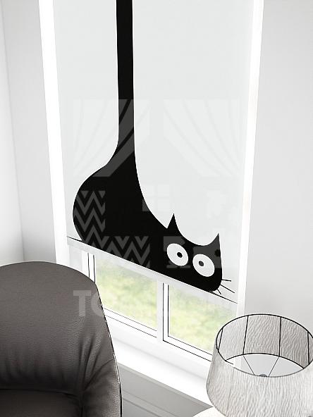 Рулонная штора для кухни для детской Малинет - 102 - ширина 62 см - фото 3