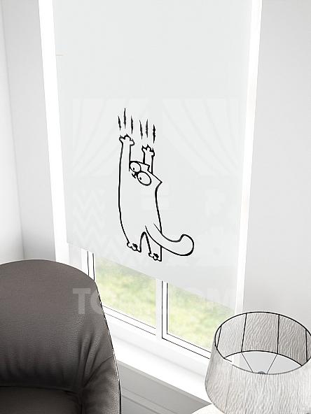 Рулонная штора для кухни для детской Малинет - 103 - ширина 62 см - фото 3