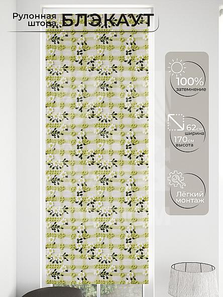 Рулонная штора для кухни для детской Малинет - 105 - ширина 62 см