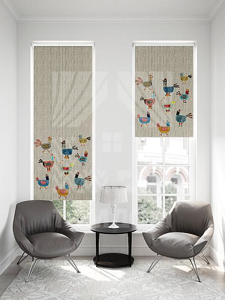 Рулонная штора для кухни для детской Малинет - 111 - ширина 62 см - фото 2