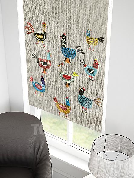 Рулонная штора для кухни для детской Малинет - 111 - ширина 62 см - фото 3