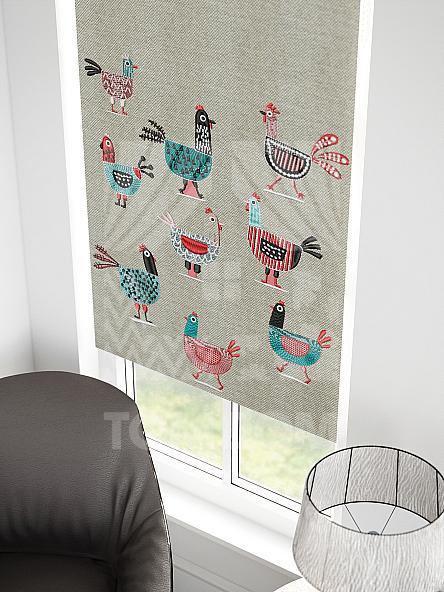 Рулонная штора для кухни для детской Малинет - 112 - ширина 62 см - фото 3