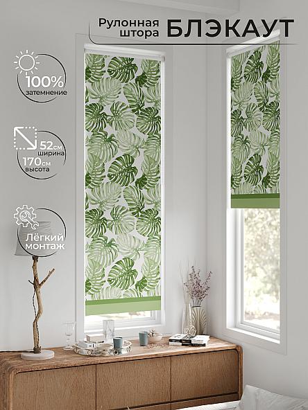 Рулонная штора для кухни для детской Плутея - 604 - ширина 52 см