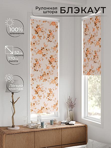 Рулонная штора для кухни для детской Плутея - 607 - ширина 52 см