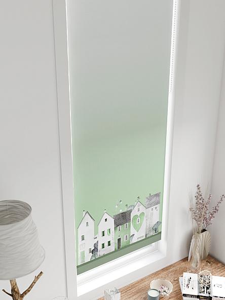 Рулонная штора для кухни для детской Плутея - 611 - ширина 52 см - фото 4