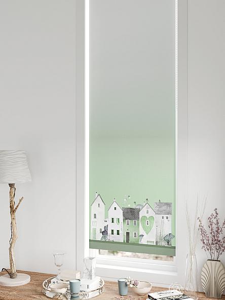 Рулонная штора для кухни для детской Плутея - 611 - ширина 52 см - фото 5