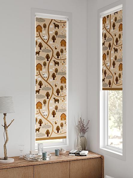 Рулонная штора для кухни для детской Анзара - 619 - 47см - фото 2