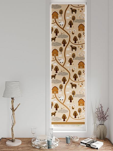 Рулонная штора для кухни для детской Анзара - 619 - 47см - фото 3