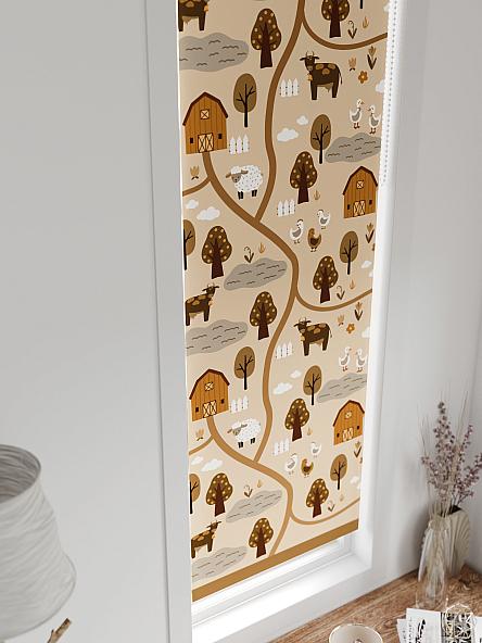 Рулонная штора для кухни для детской Анзара - 619 - 47см - фото 4