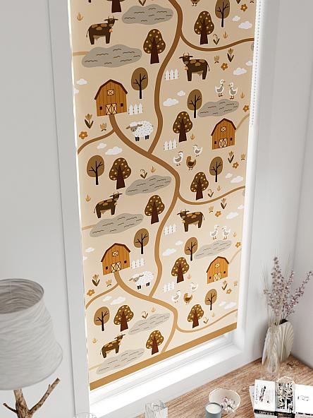 Рулонная штора для кухни для детской Лирстик - 619 - 57 см - фото 4