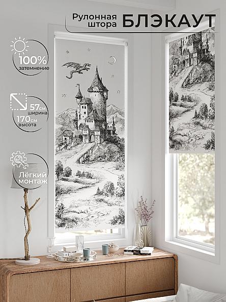 Рулонная штора для кухни для детской Лирстик - 646 - 57 см