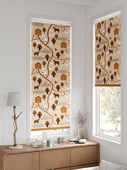 Рулонная штора для кухни для детской Лертонт - 619 - 62 см - фото 2