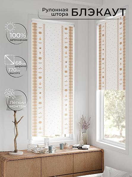 Рулонная штора для кухни для детской Рилварт - 586 - 68 см