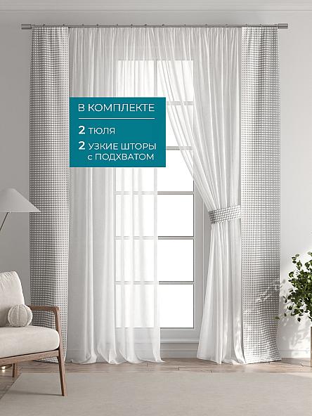 Тюль с декоративными подхватами Лабрист - 219 - фото 5