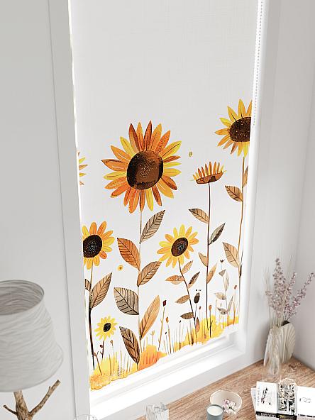 Рулонная штора для кухни для детской Легроса - 234 - ширина 68 см - фото 4